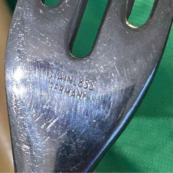 💥SOLD💥 Anton Wingen Solingen Germany Carved Antler 8pc Knife Fork Set Flatware - Picture 10 of 13